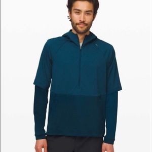 Lululemon Mobility Train Half Zip Hoodie - Size Large - colour Night Diver